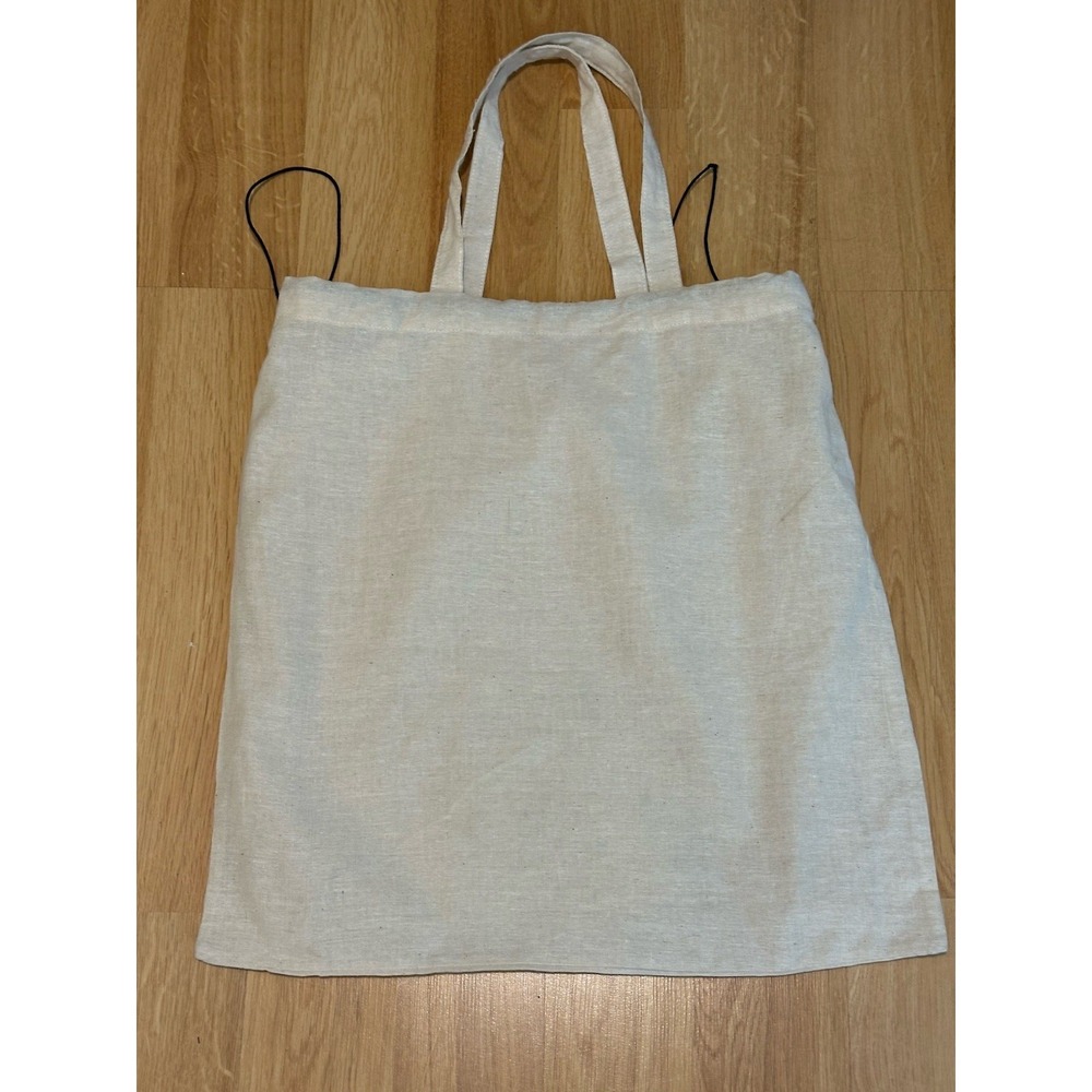 Olivia Harris Joy Gryson Natural Canvas Reusable Tote Bag Double Handles - Picture 2 of 3